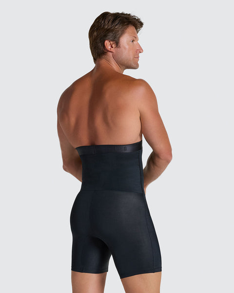 Leo high waist stomach shaper with boxer brief#color_700-black