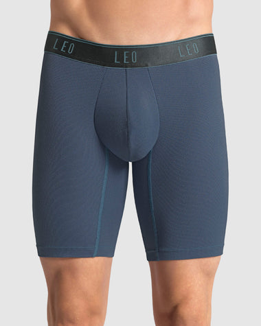 Long Boxer Brief with Ergonomic Pouch#color_457-dark-blue