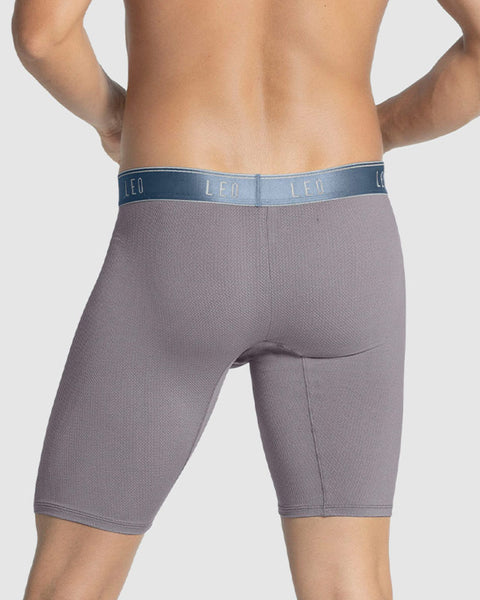 Leo Long Leg Athletic Boxer Briefs with Side Pocket - Quick Dry