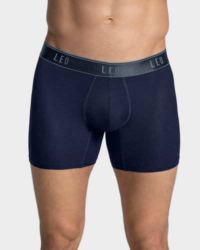 Leo Advanced Mesh Boxer Briefs - Breathable Mens Underwear Black