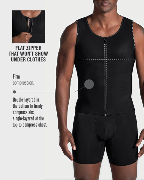 Men's firm body shaper vest with back support max/force#all_variants
