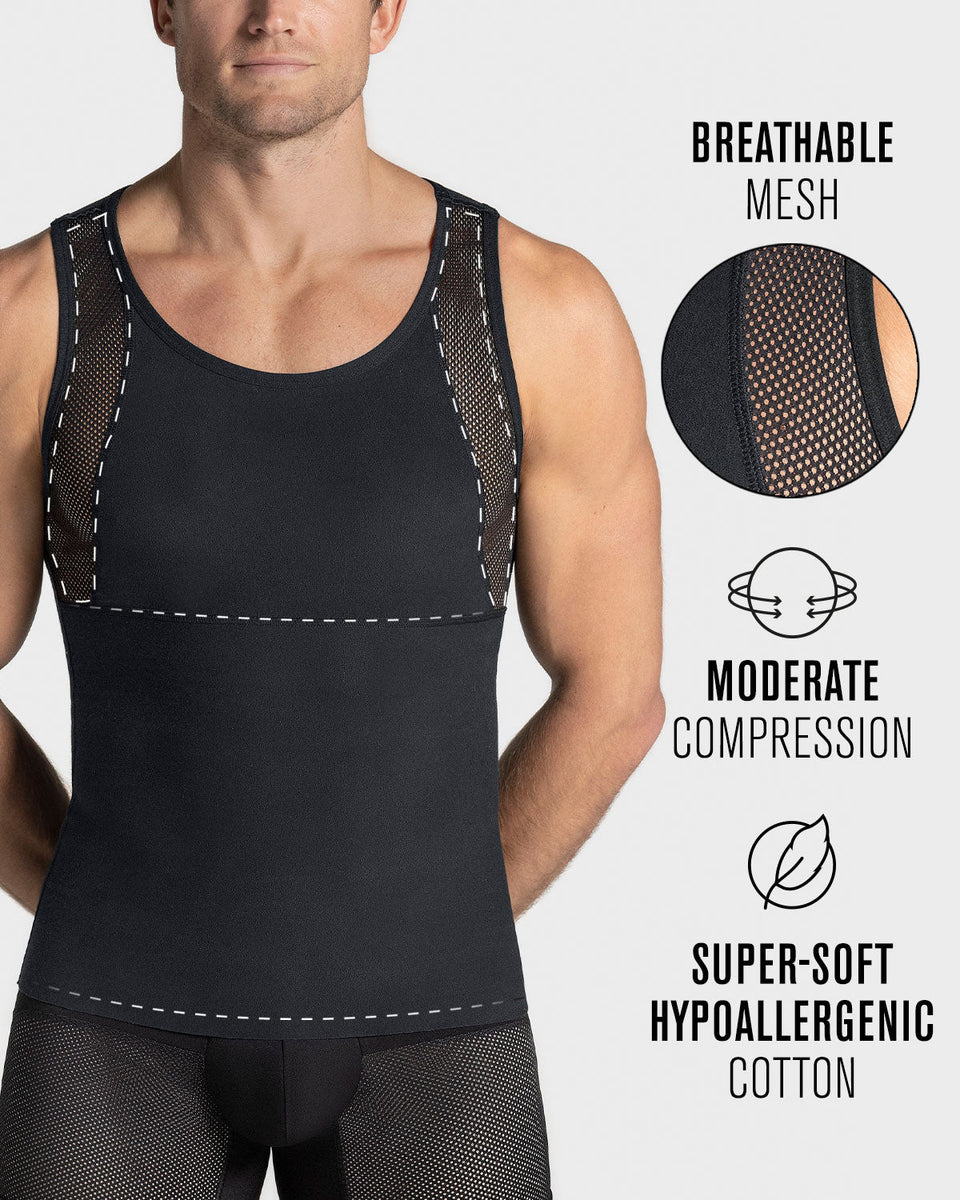 Mens Spyder Pro-Cotton Stretch Tank-Tops 4-Pack Tank Tops