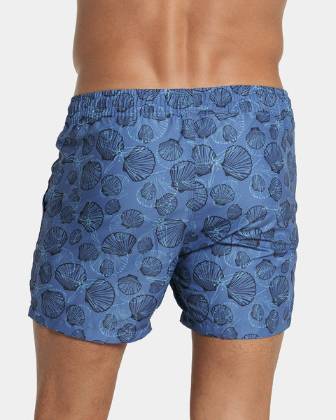 5" Eco-Friendly Men's Swim Trunk with Soft Inner Mesh Lining#color_052-blue-shell-print