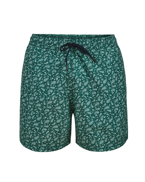 5" Eco-friendly men's swim trunk with soft inner mesh lining#color_060-green-paisley