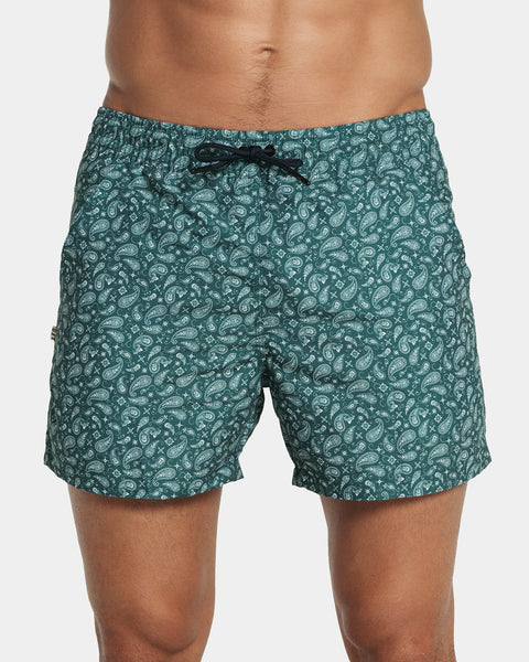 5" Eco-friendly men's swim trunk with soft inner mesh lining#color_060-green-paisley