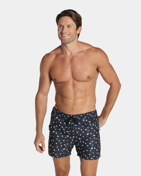 5" Eco-Friendly Men's Swim Trunk with Soft Inner Mesh Lining#color_551-pelican-print