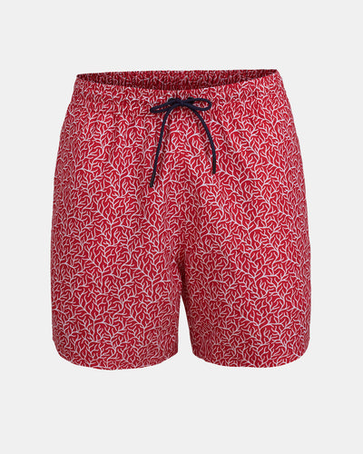 Men's Swim Trunk with Functional Side Pocket#color_a84-red-coral-print
